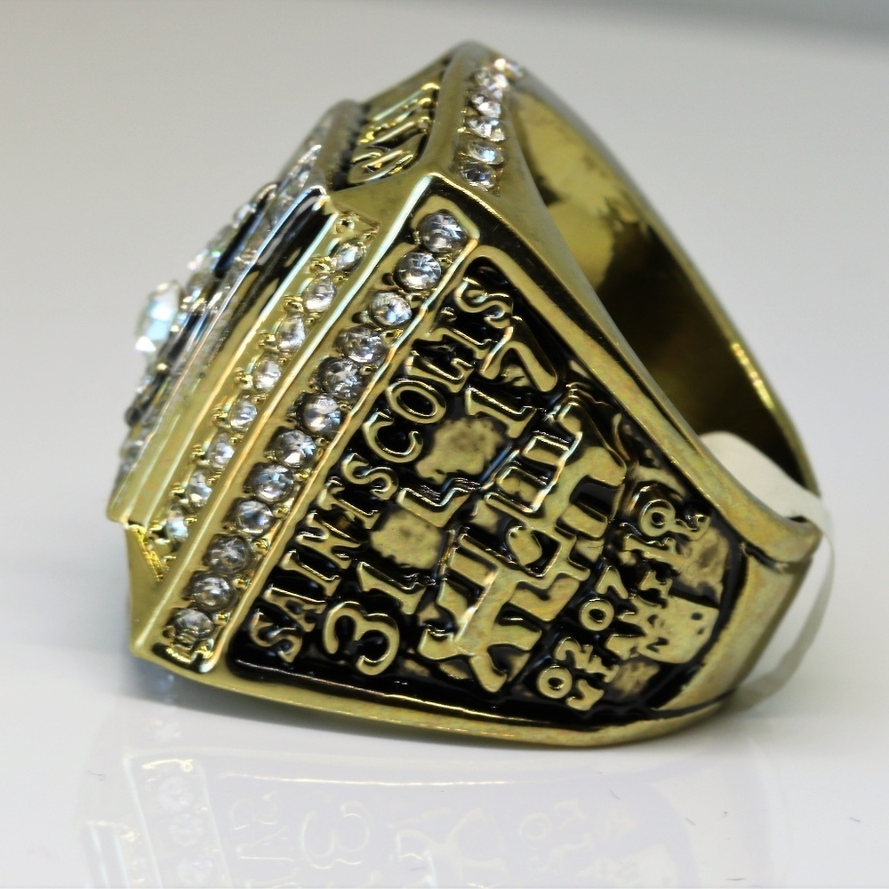 New Orleans Saints Championship Ring Fan Editiom 2009 2010 Gold Super Bowl - Picture 7 of 9